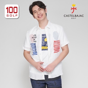 Castelbajac（法国C牌）男士短袖 艺术色彩休闲衬衫夏季短袖衬衫