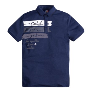 Castelbajac（C牌）高尔夫服装男艺术印花Polo衫 夏运动短袖T恤