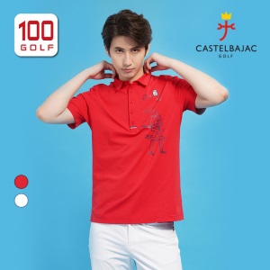 Castelbajac（法国C牌）高尔夫男装 夏季艺术印花短袖T恤Polo衫