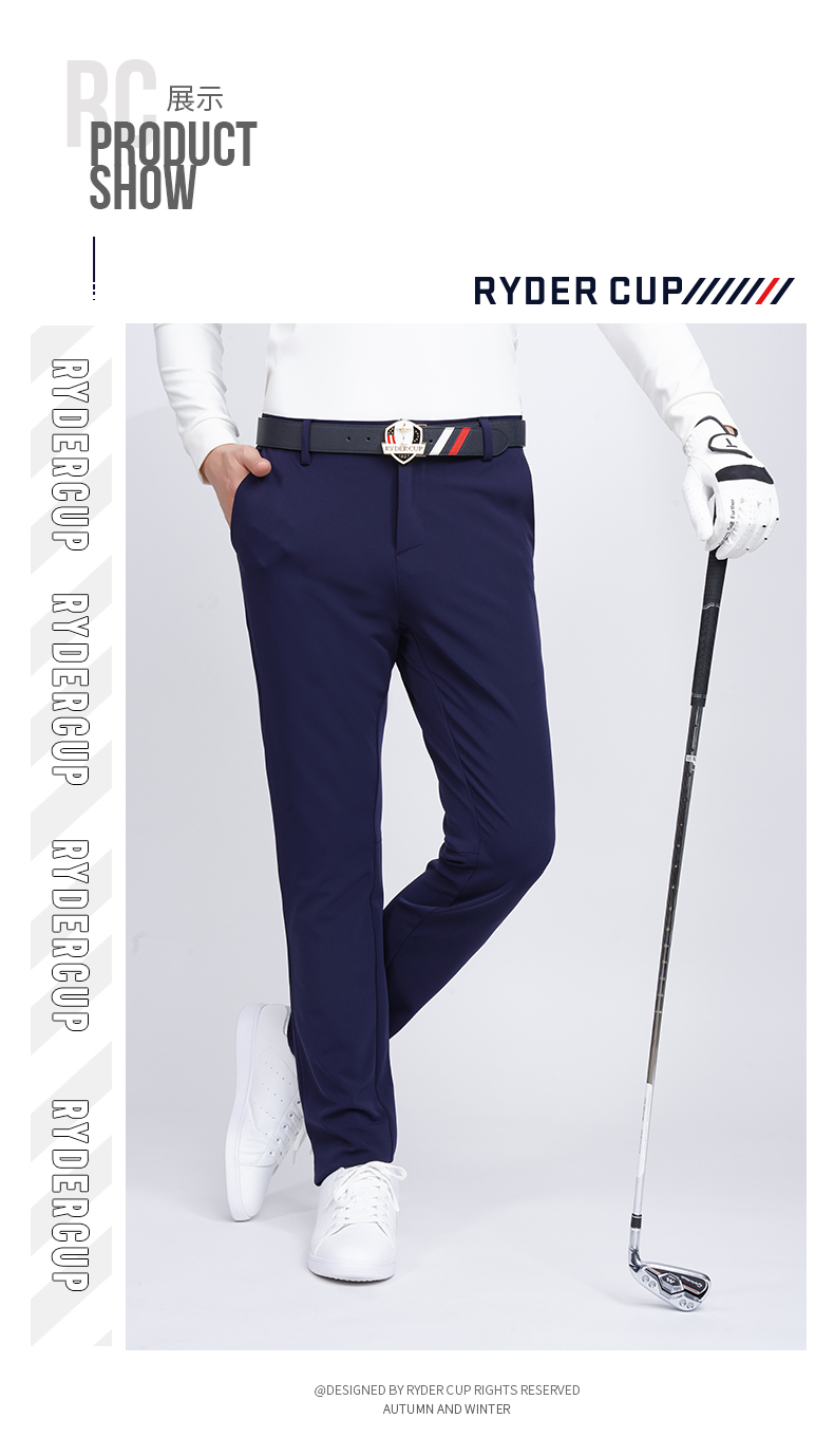 RyderCup莱德杯高尔夫服装男士长裤21秋冬弹力男裤保暖舒适休闲裤