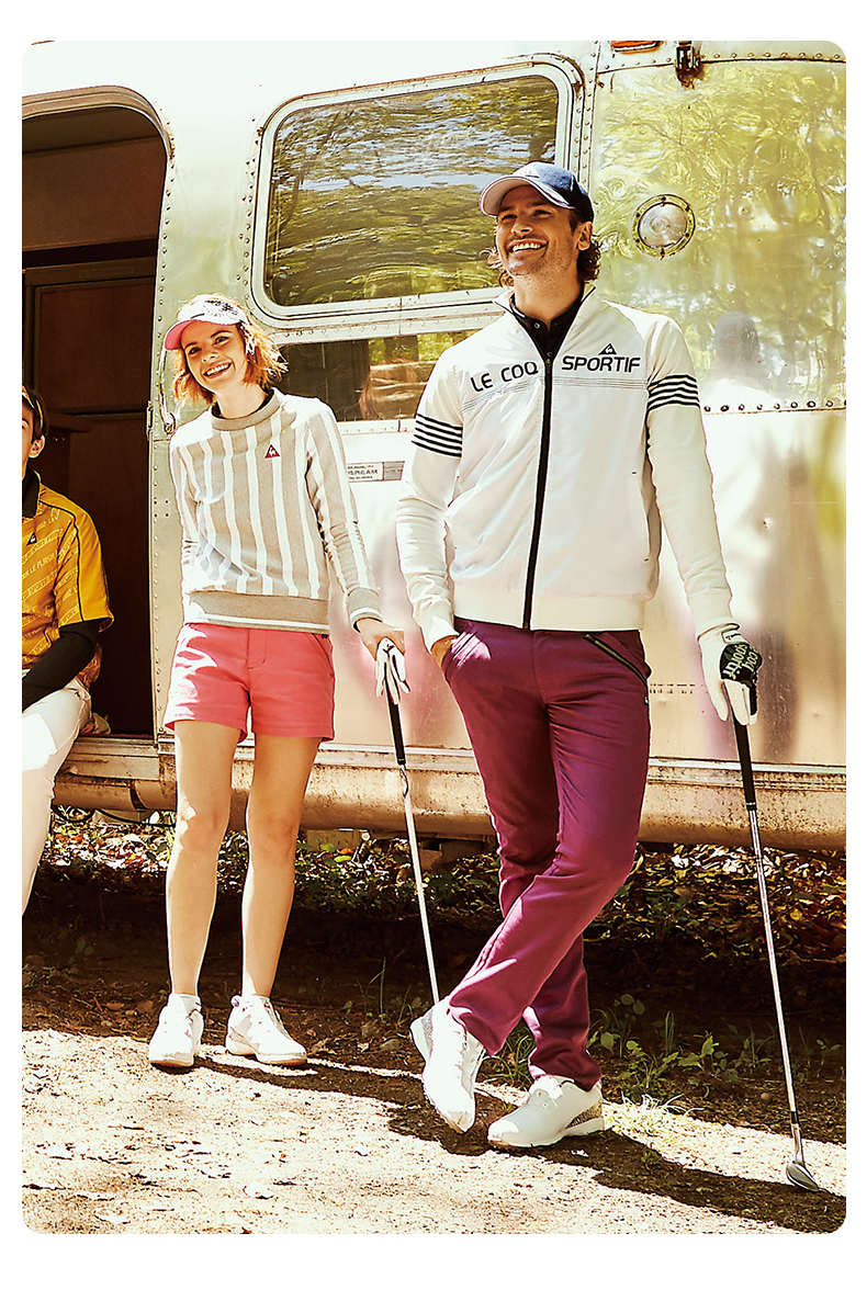 Le Coq Sportif/乐卡克高尔夫服装男士长裤 白色Golf长裤休闲裤